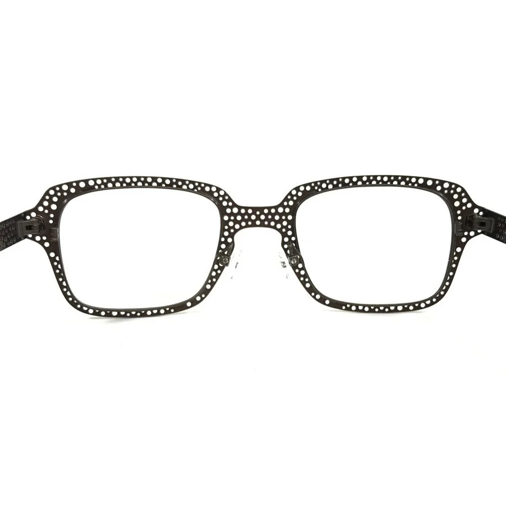 I.a. Eyeworks Eyeglasses Frames TUFFY 474 Perforated Purplish Gray 48-23-133